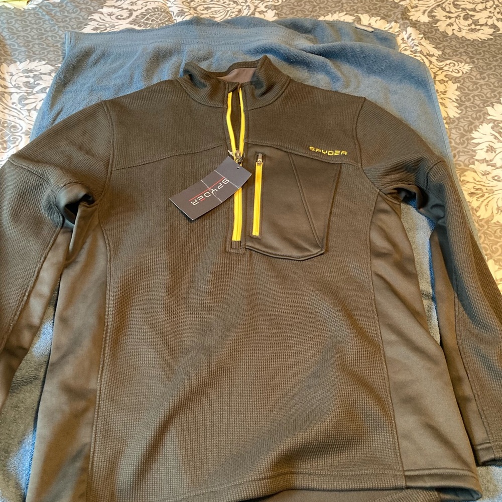 Spyder Men’s Black Performance Jacket with Yellow Accents